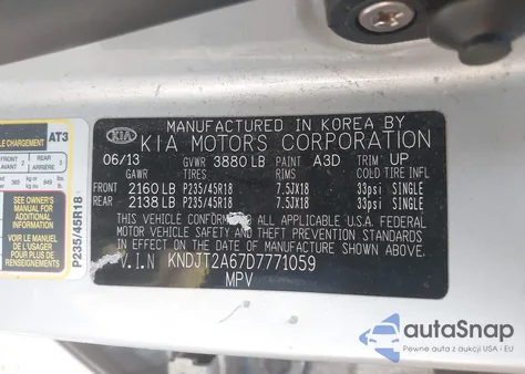 2013 Kia Soul ! из США, поврежденный, VIN KNDJT2A67D7771059